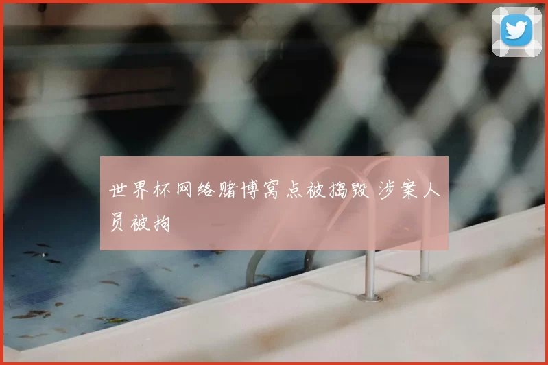 世界杯网络赌博窝点被捣毁 涉案人员被拘