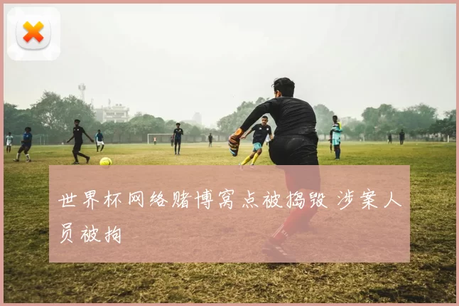 世界杯网络赌博窝点被捣毁 涉案人员被拘